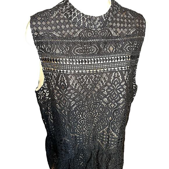 New Belrose Black and Nude Lace Mini Dress - Picture 7 of 13